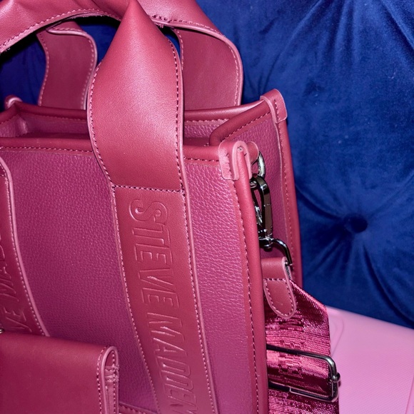 NWT! STEVE MADDEN Burgundy Satchel Bag and Wallet Set - Picture 4 of 7